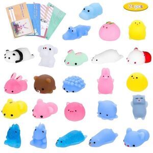 🤯5/$25🤯 24 Pcs Mochi Squishy Toys For Kids Party Favors Stress Relievers